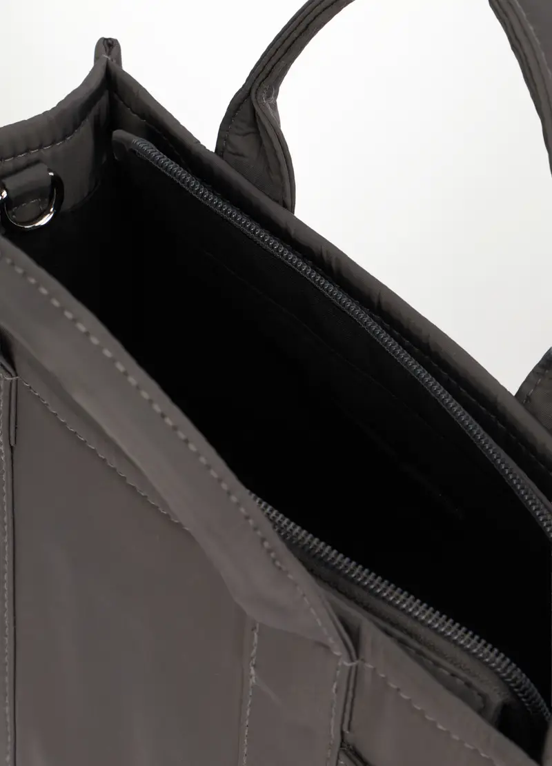 Borsa In Tessuto Donna, Grigio scuro miniatura 3