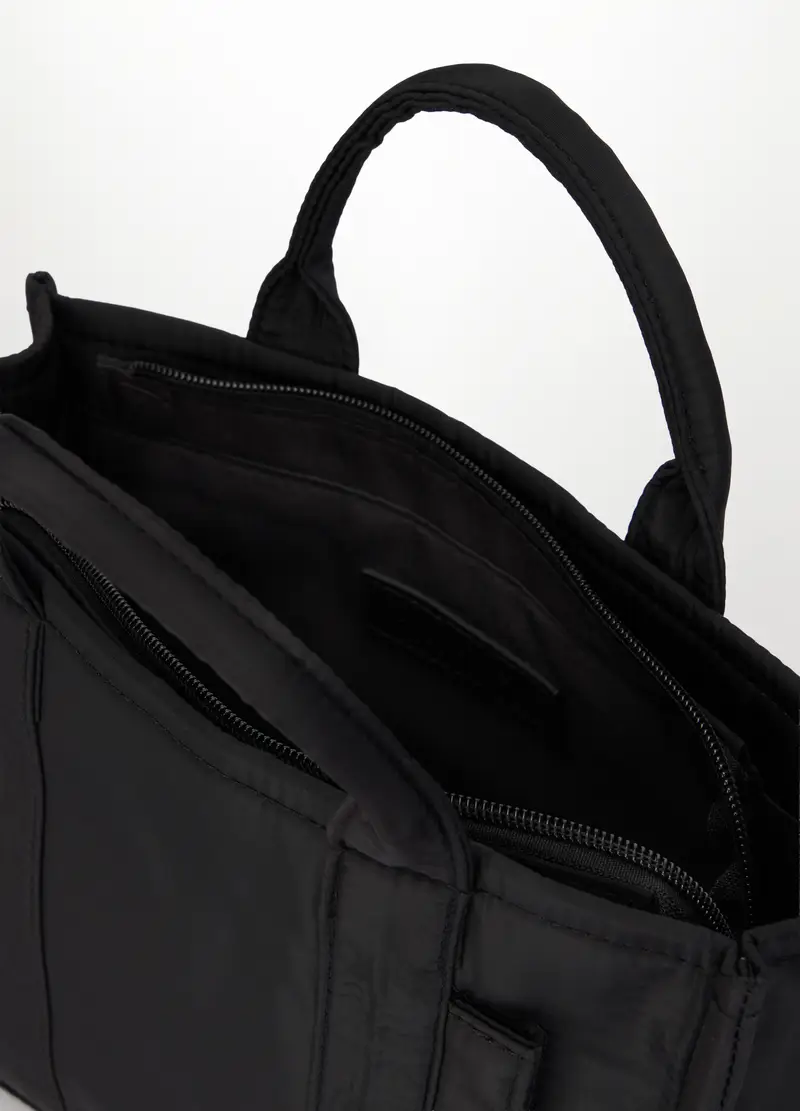 Borsa In Tessuto Donna, Nero miniatura 3