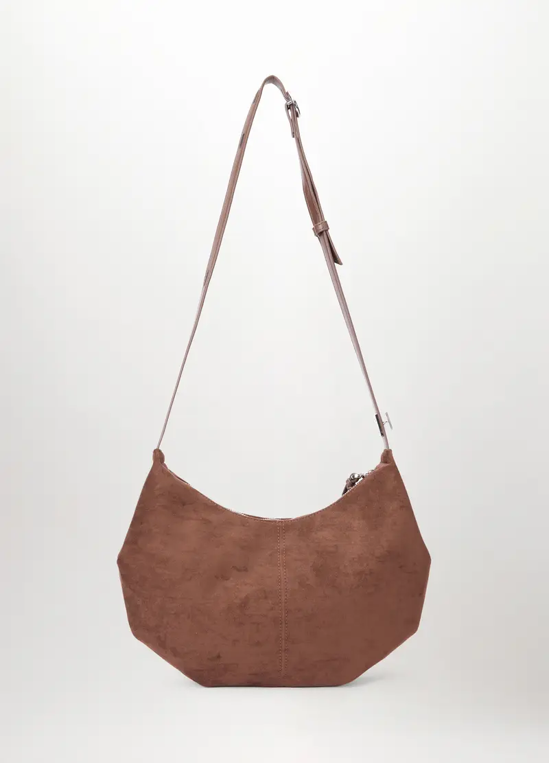 Borsa Scamosciata Donna, Marrone chiaro miniatura 2