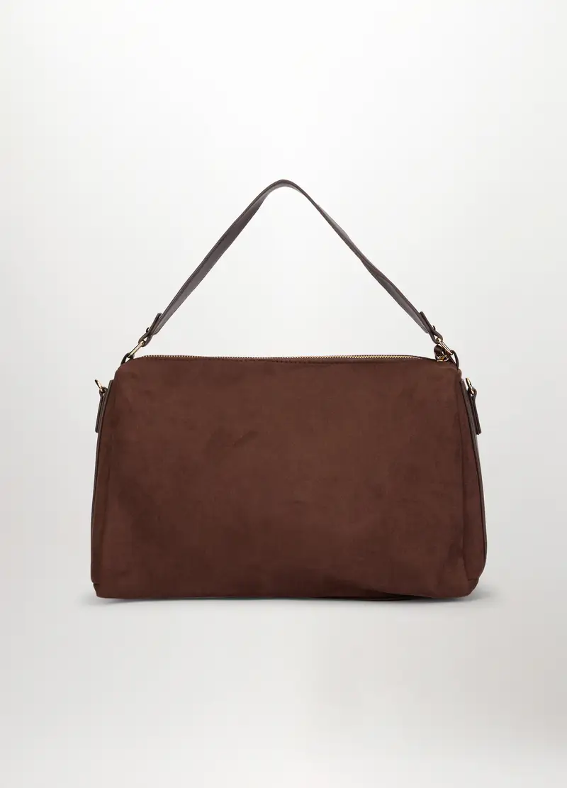 Borsa Scamosciata Donna, Marrone scuro miniatura 2