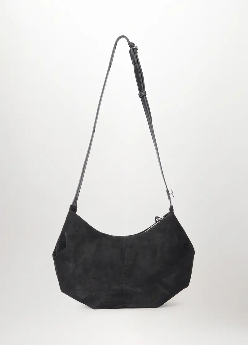 Borsa Scamosciata Donna, Nero miniatura 2