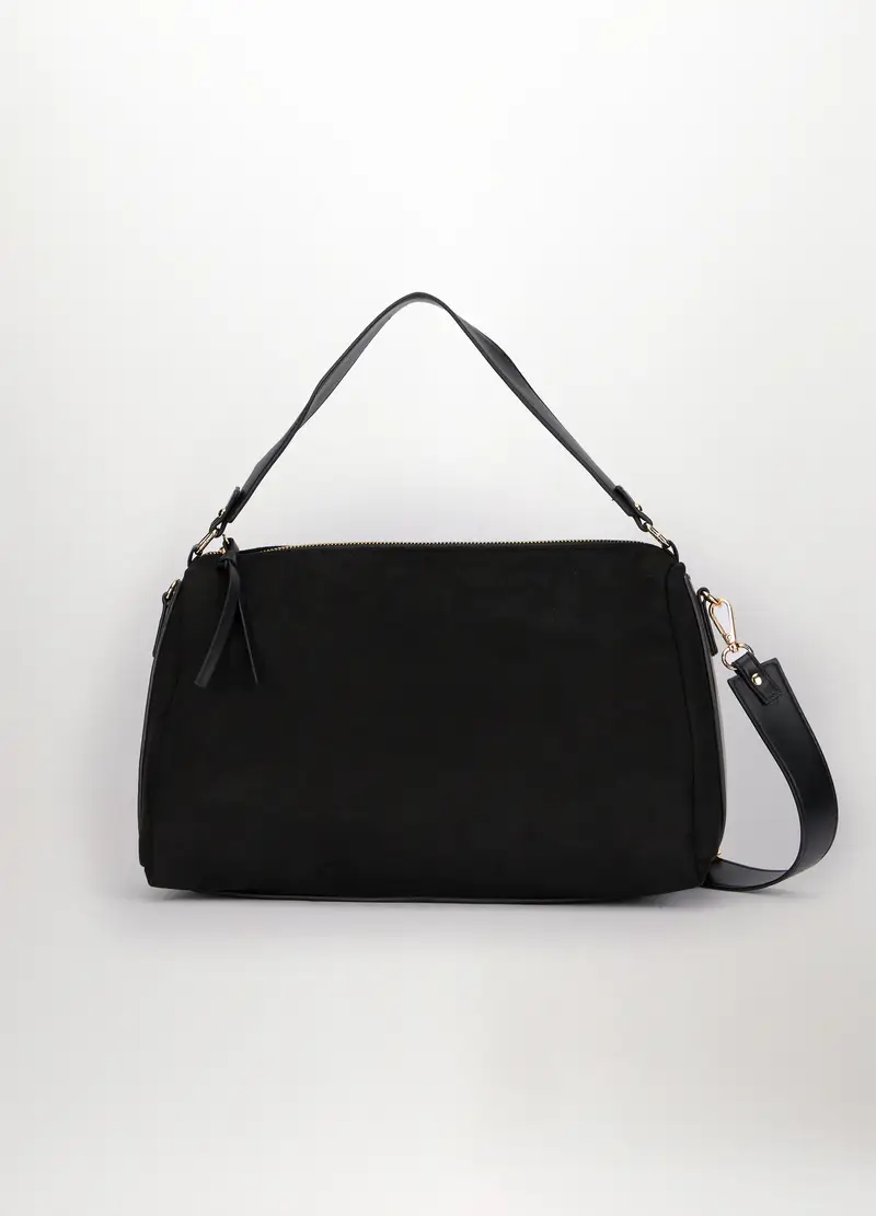 Borsa Scamosciata Donna, Nero