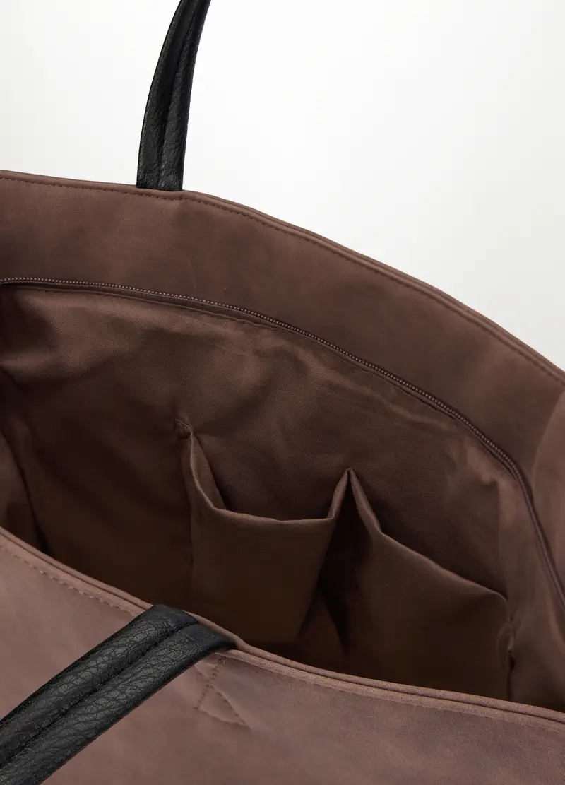 , Borsa Shopper Donna, Marrone miniatura 3