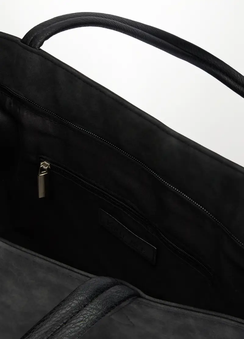 , Borsa Shopper Donna, Nero miniatura 3