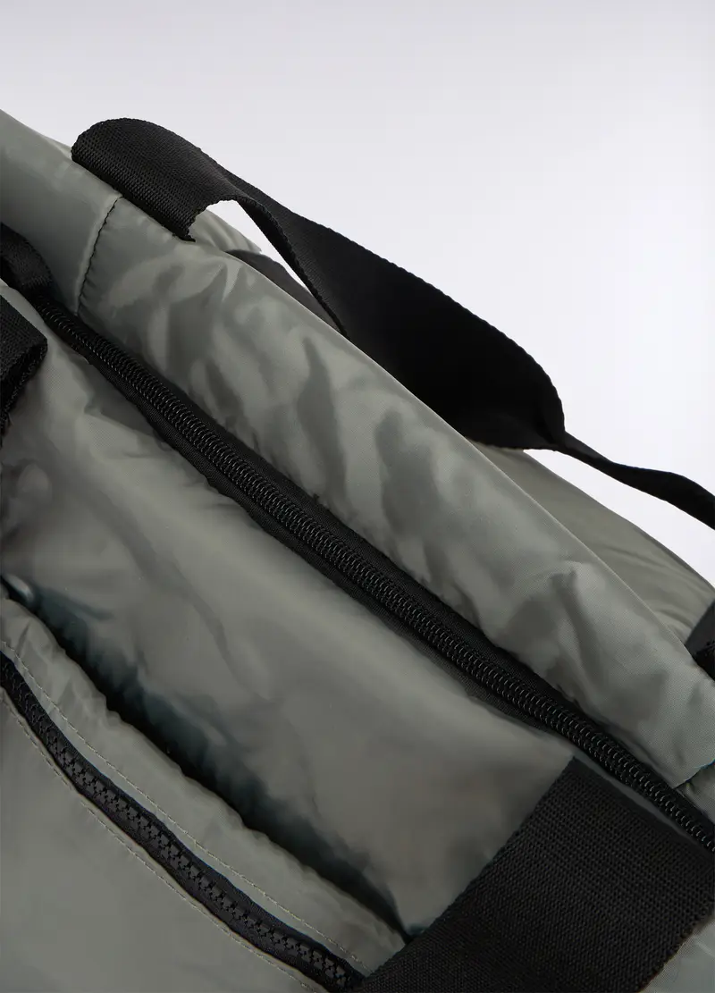 Borsa Shopper In Tessuto Donna, Verde chiaro miniatura 3