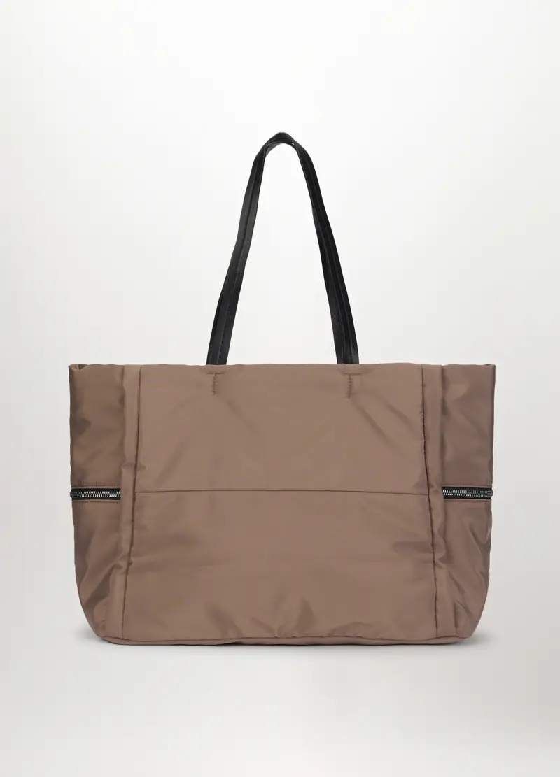 Borsa Tracolla In Tessuto Donna, Marrone chiaro miniatura 2