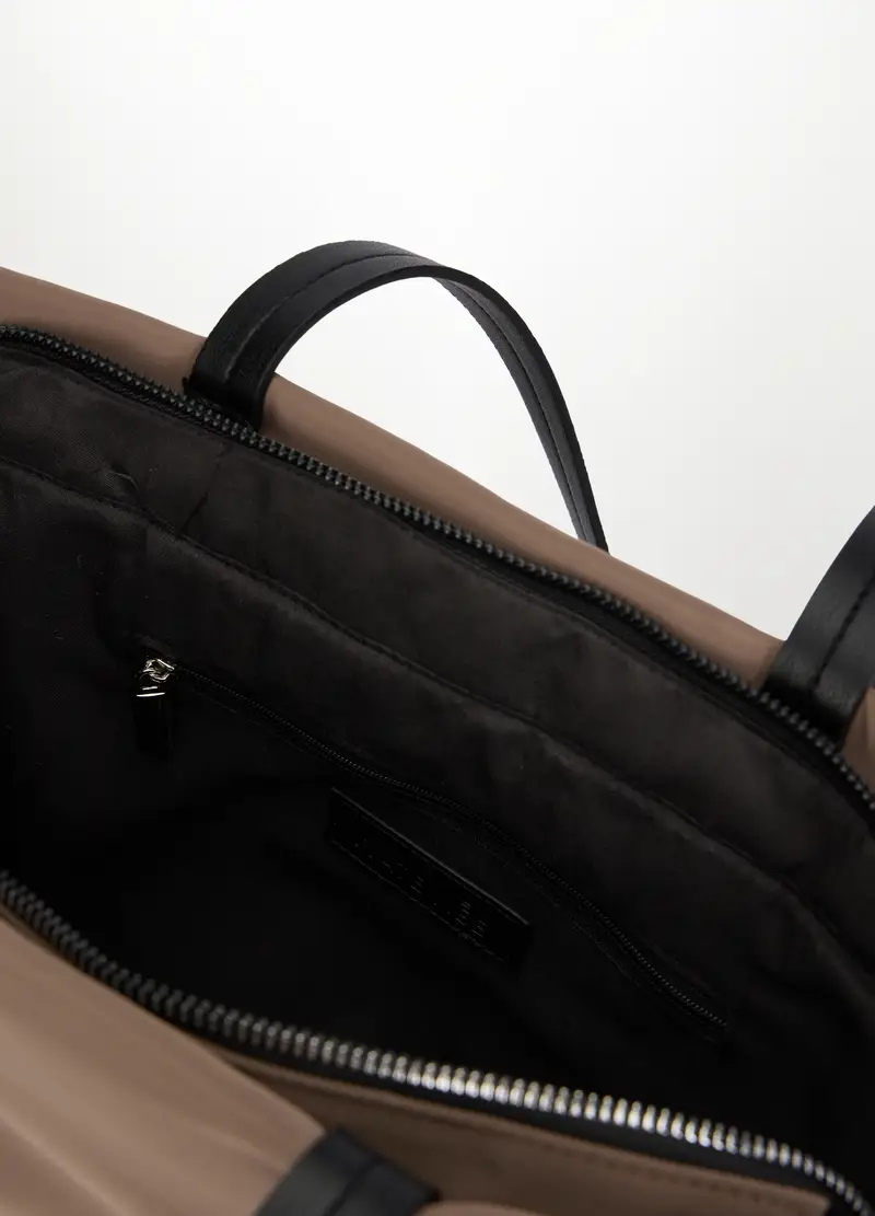 Borsa Tracolla In Tessuto Donna, Marrone chiaro miniatura 3