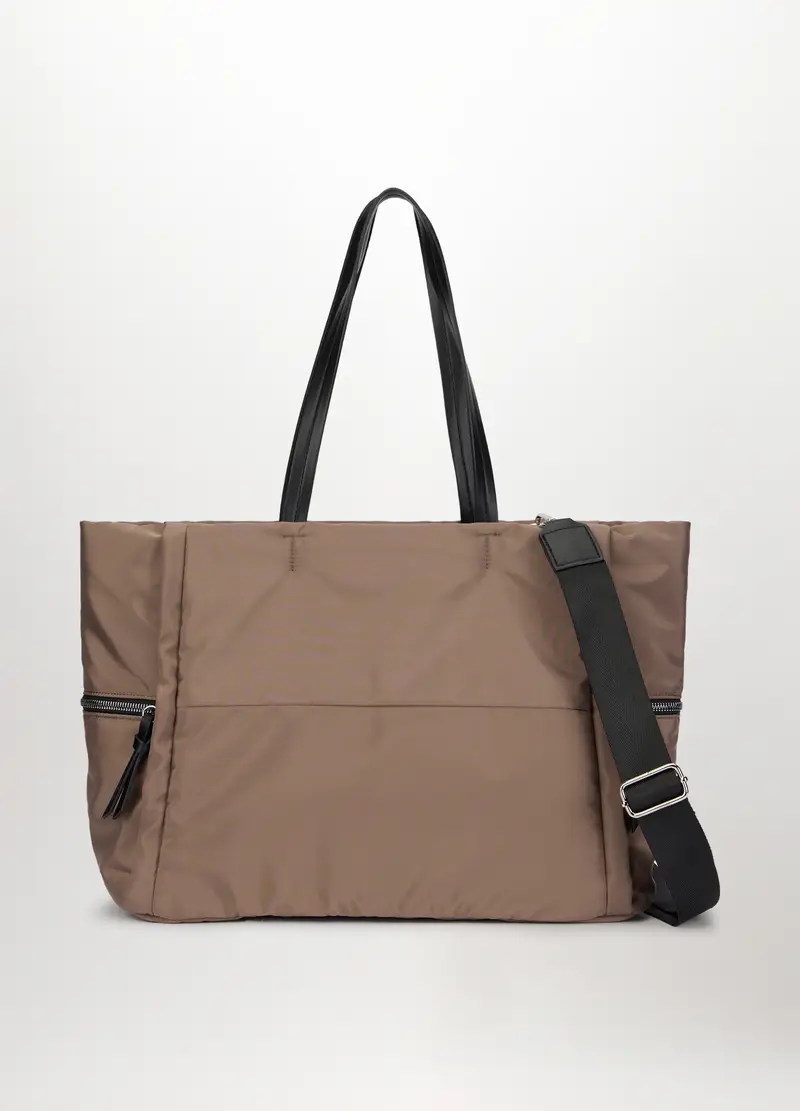 Borsa Tracolla In Tessuto Donna, Marrone chiaro