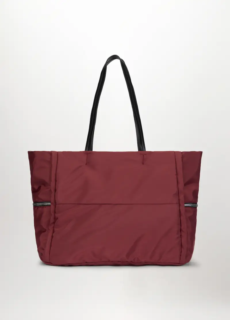 Borsa Tracolla In Tessuto Donna, Rosso burgundy miniatura 2