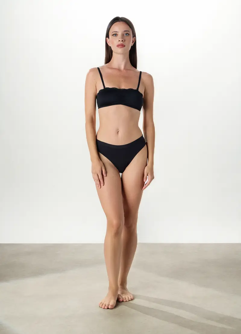 Upim, Brasiliana In Bamboo Misto Viscosa, Donna, Nero, Taglia: S