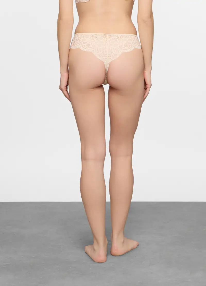 Brasiliana In Pizzo Donna, Bianco avorio miniatura 2