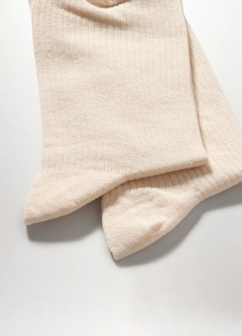 Calza Alla Caviglia In Cotone Stretch Donna, Bianco/Rosa miniatura 2