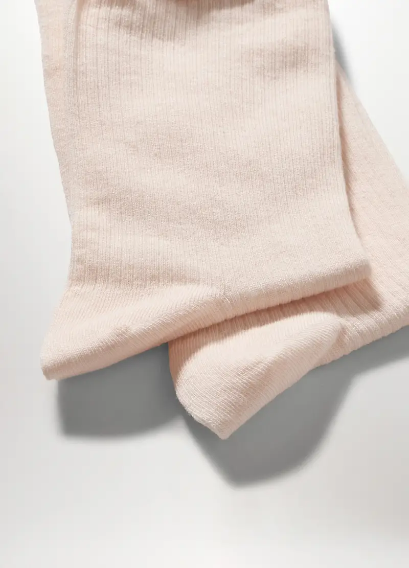 Calza Alla Caviglia In Cotone Stretch Donna, Rosa/Viola miniatura 2