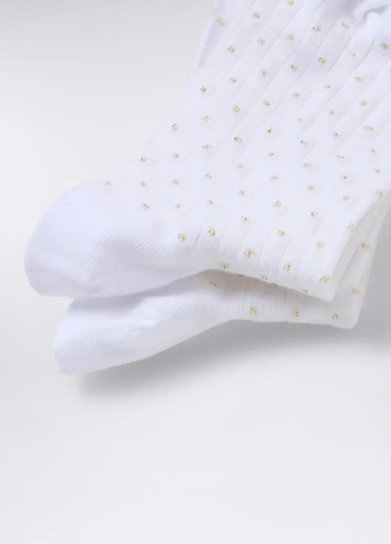 Calze Corte Stretch Donna, Bianco gesso miniatura 2