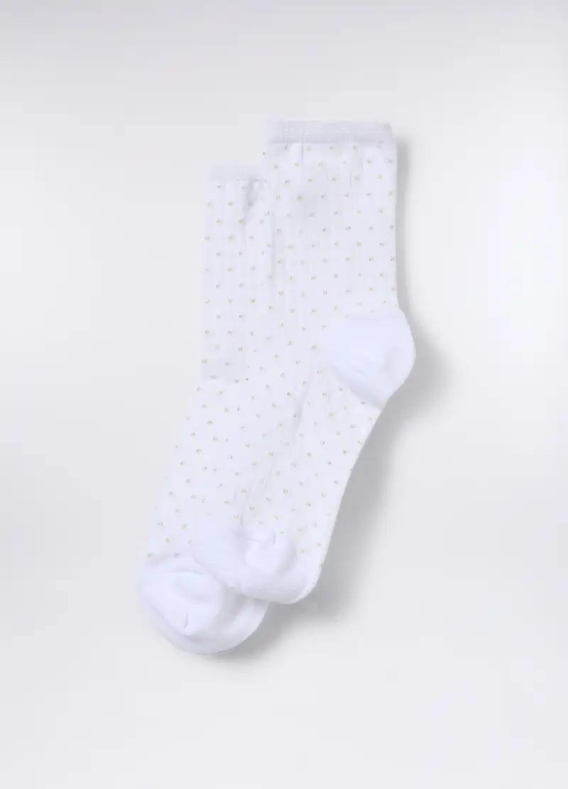 Calze Corte Stretch Donna, Bianco gesso