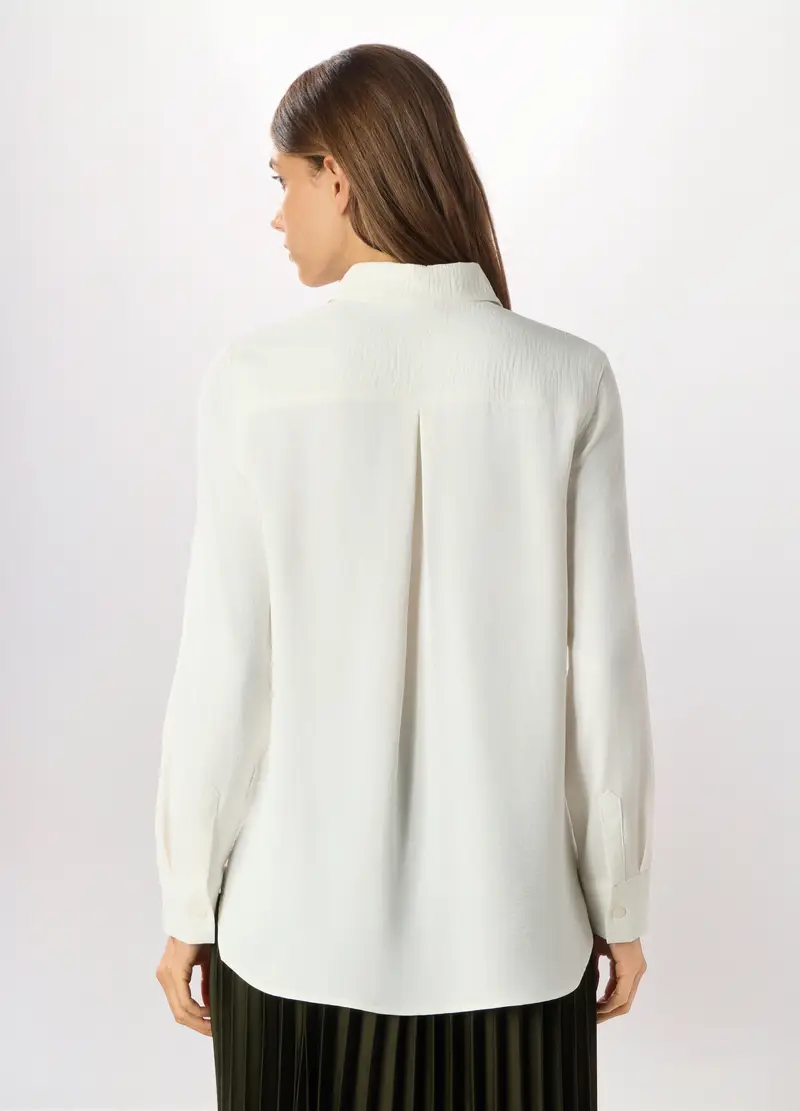 Camicia A Maniche Lunghe Donna, Bianco panna miniatura 2