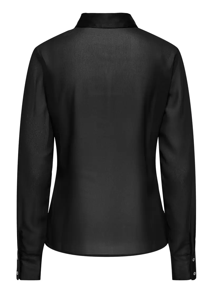 Camicia A Maniche Lunghe Donna, Unisex, Nero miniatura 2