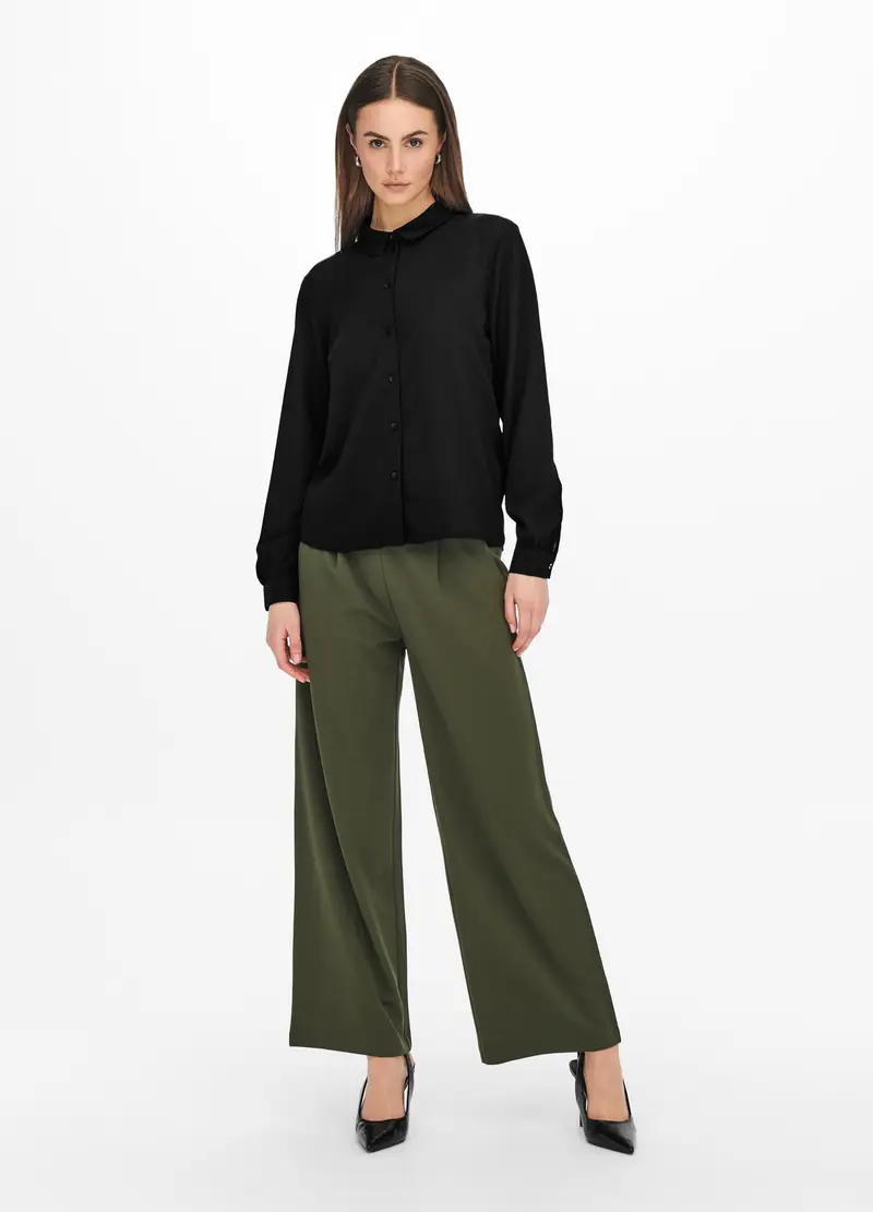 Camicia A Maniche Lunghe Donna, Unisex, Nero miniatura 3