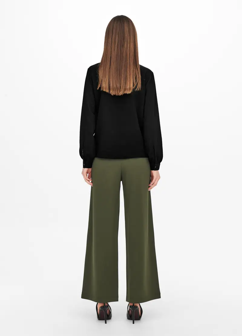 Camicia A Maniche Lunghe Donna, Unisex, Nero miniatura 2