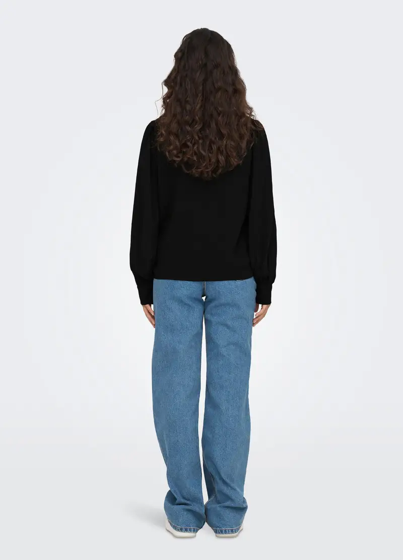 Camicia A Maniche Lunghe Donna, Unisex, Nero miniatura 2