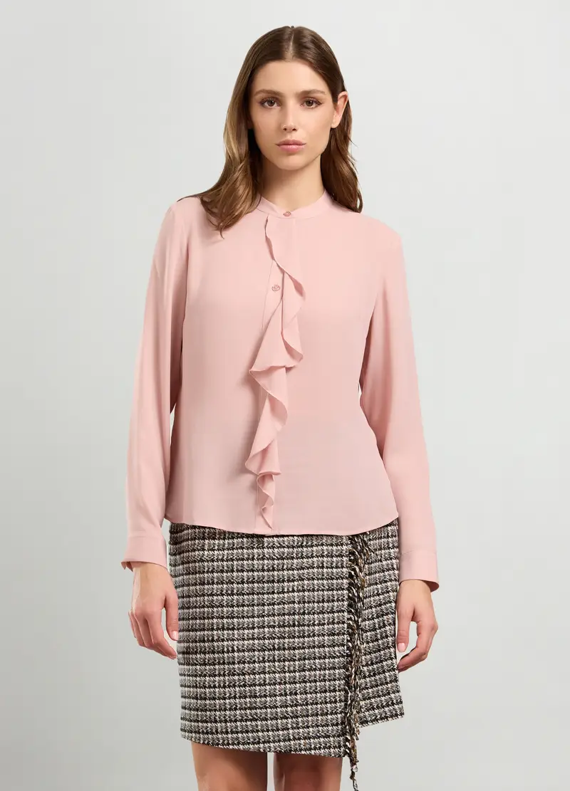 Camicia Con Rouches Donna, Rosa chiaro