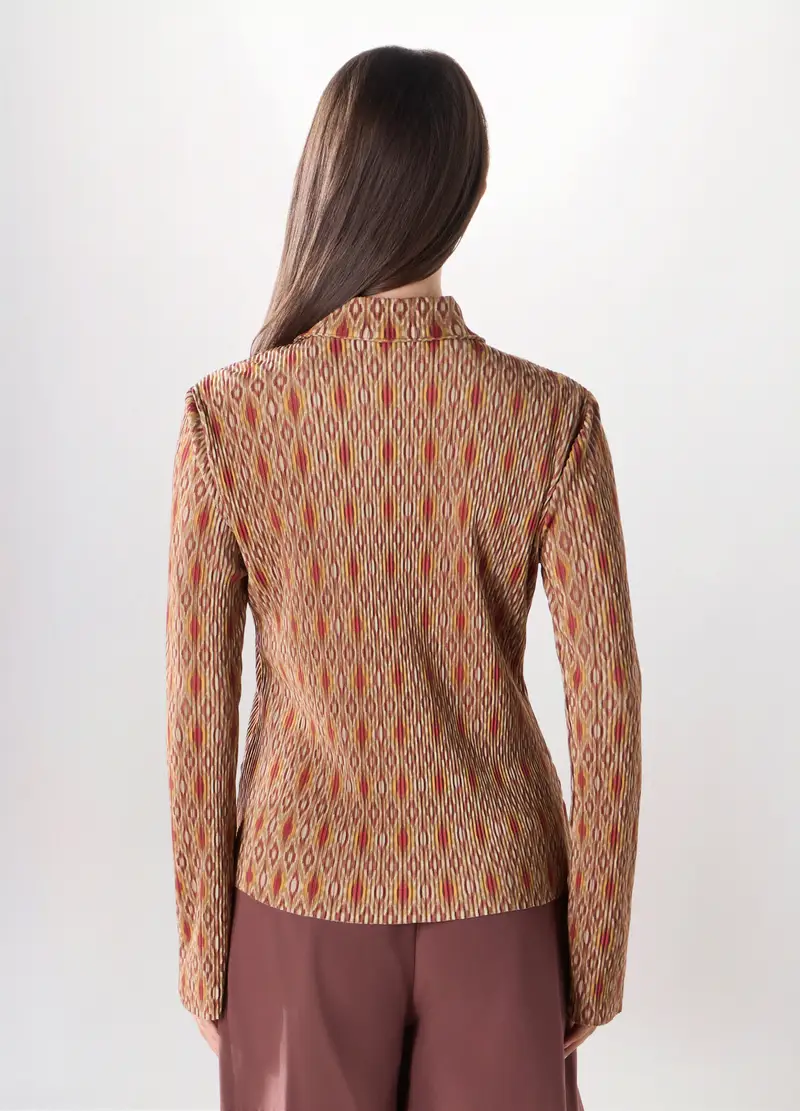 Camicia Con Stampa Donna, Arancione scuro miniatura 2