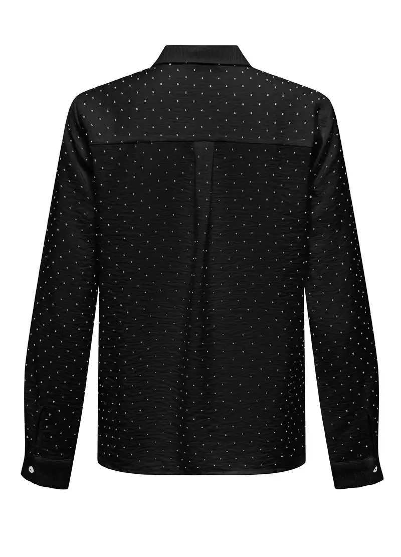 Camicia Con Strass Donna, Unisex, Nero miniatura 2