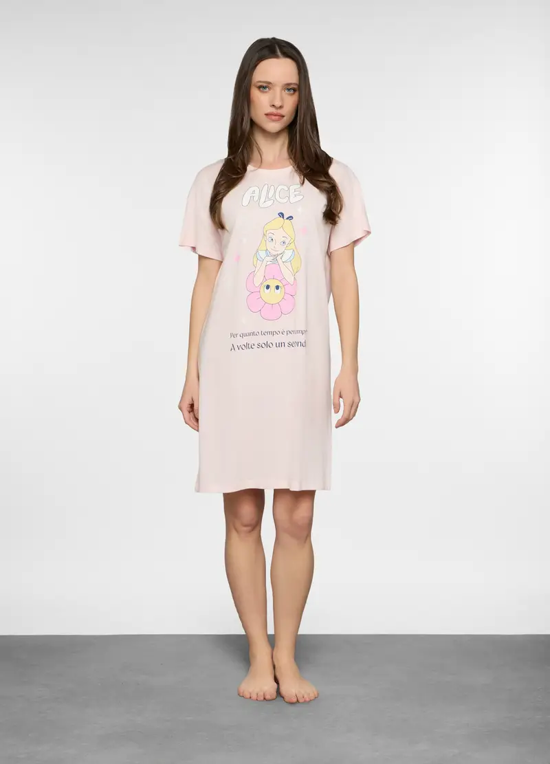 Camicia Da Notte Disney In Jersey Donna, Rosa chiaro