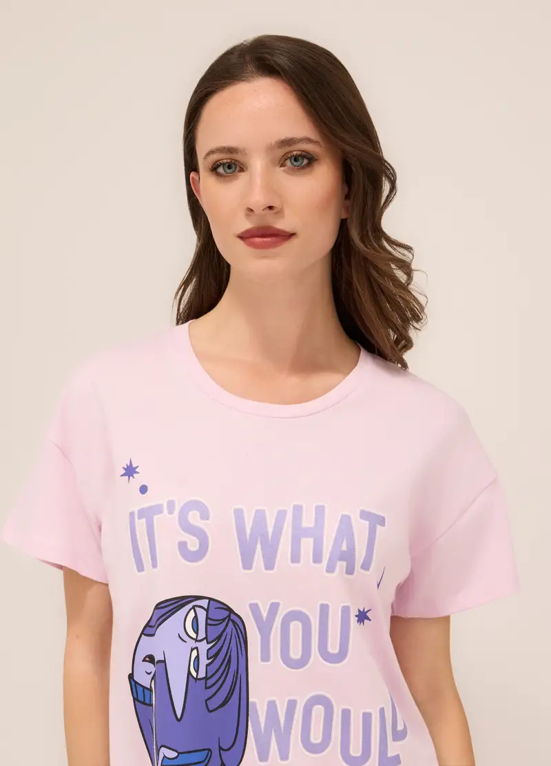 Upim, Camicia Da Notte In Jersey Di Puro Cotone Donna, Rosa pastello, Taglia: S miniatura 2