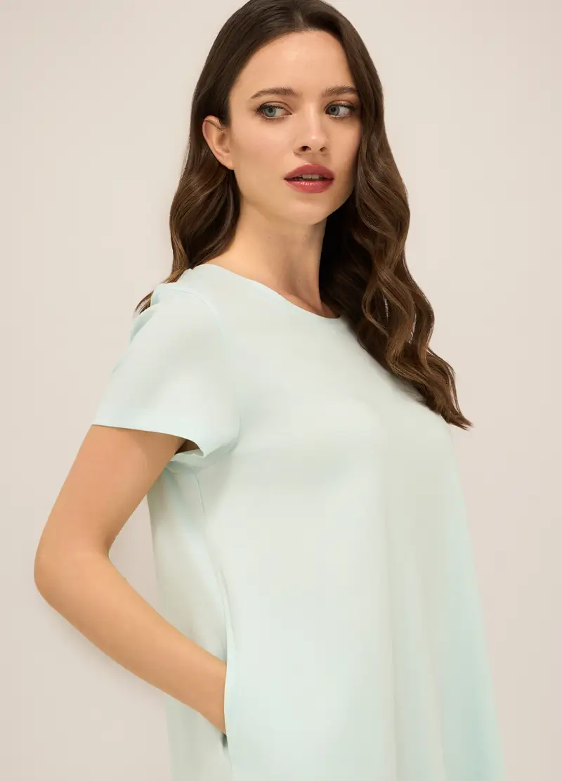 Upim, Camicia Da Notte In Jersey Di Puro Donna, Verde acqua, Taglia: M miniatura 2