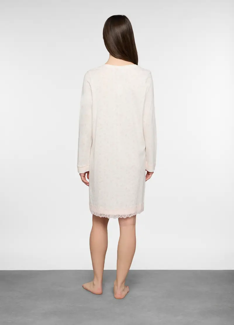 Camicia Da Notte In Jersey Donna, Bianco miniatura 2