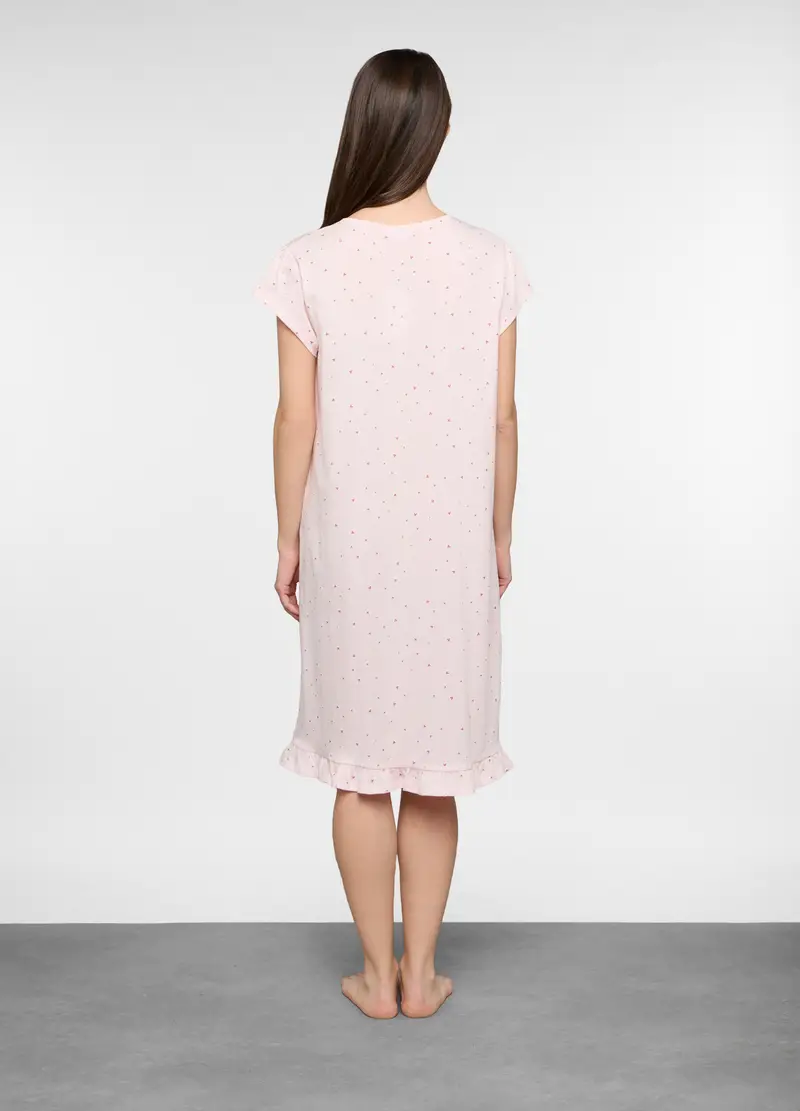 Camicia Da Notte In Jersey Donna, Rosa chiaro miniatura 2