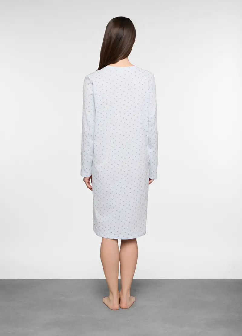Camicia Da Notte In Jersey Stretch Donna, Azzurro chiaro miniatura 2