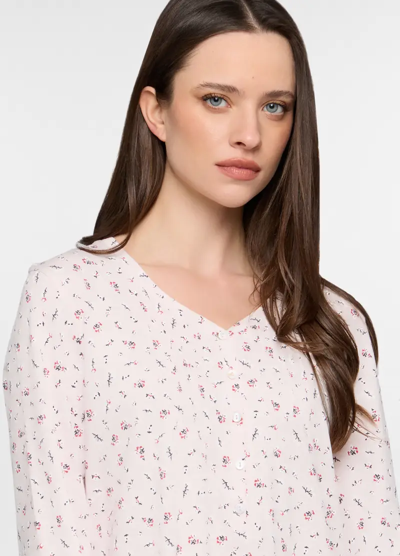 Camicia Da Notte In Jersey Stretch Donna, Rosa chiaro miniatura 3