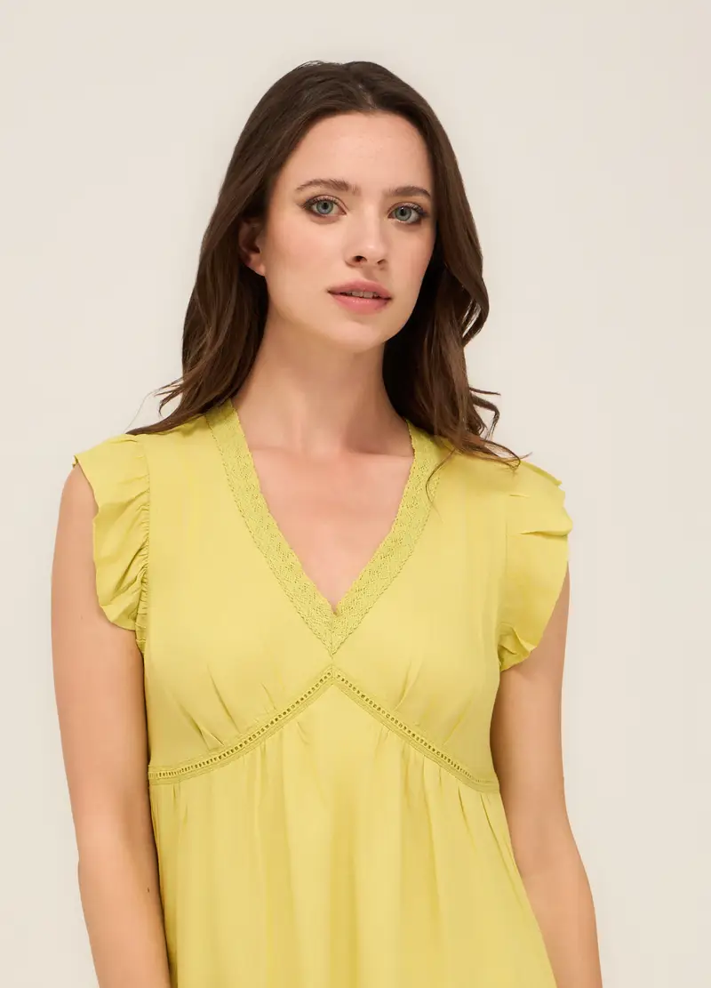 Upim, Camicia Da Notte In Pura Viscosa Donna, Verde pistacchio, Taglia: S miniatura 2