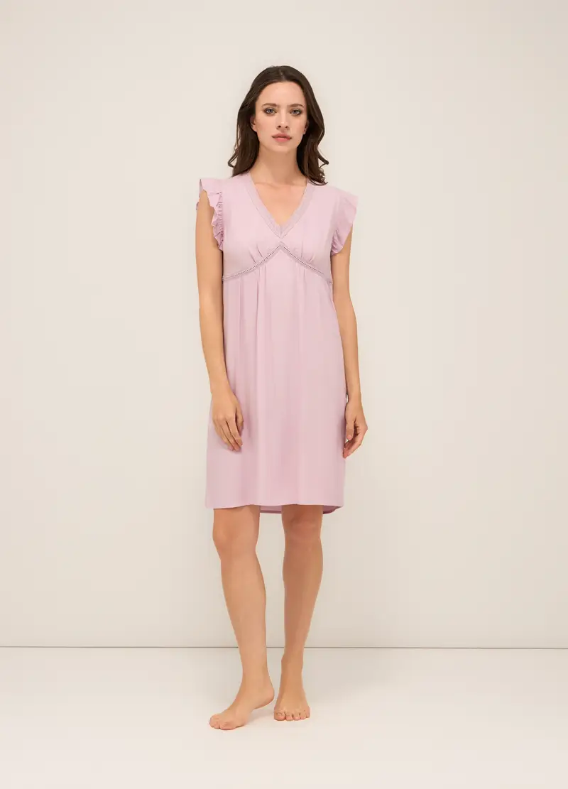 Upim, Camicia Da Notte In Pura Viscosa Donna, Viola lilla, Taglia: S