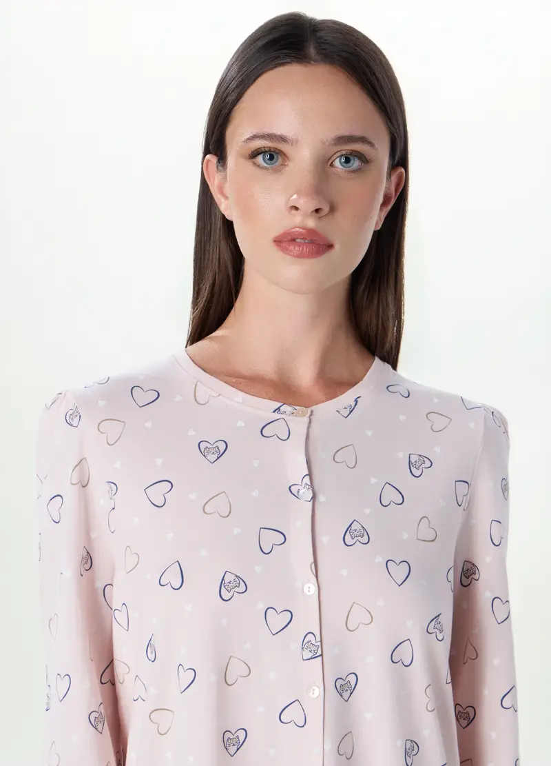 Upim, Camicia Da Notte In Puro Cotone Donna, Rosa chiaro, Taglia: S miniatura 2