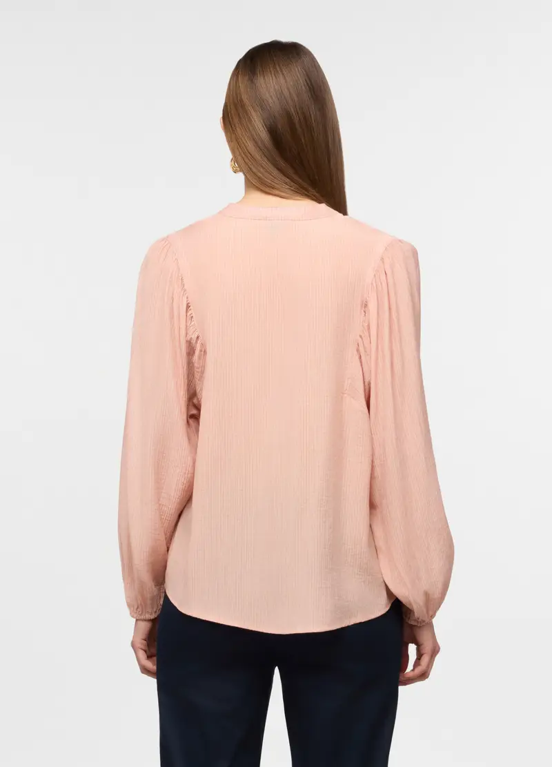 Camicia Fit Over Coreana Donna, Rosa pastello miniatura 2