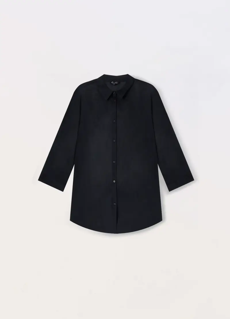 Upim, Camicia In Puro Cotone Donna Curvy, Nero, Taglia: S