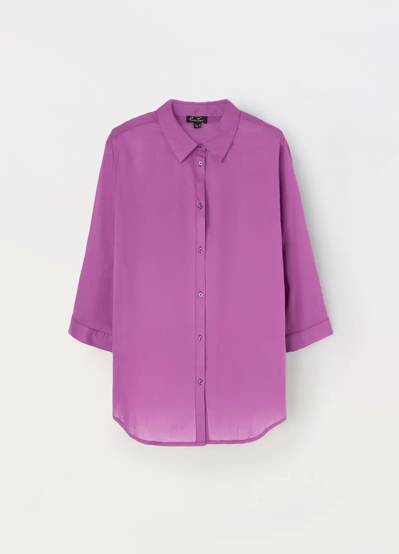 Upim, Camicia In Puro Cotone Donna Curvy, Rosa ciclamino, Taglia: S