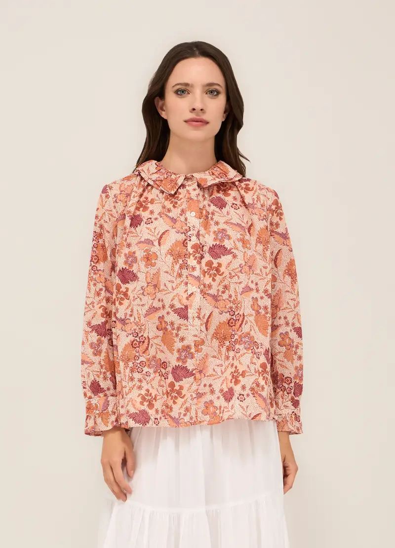 Upim, Camicia In Puro Cotone Voile Donna, Arancione scuro, Taglia: XS