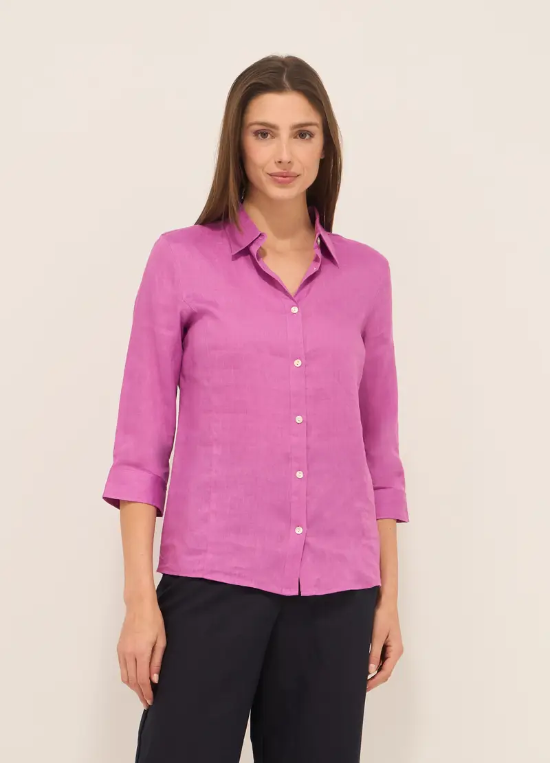 Upim, Camicia In Puro Lino Donna, Rosa pastello, Taglia: L