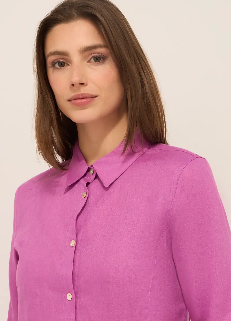 Upim, Camicia In Puro Lino Donna, Rosa pastello, Taglia: L miniatura 2