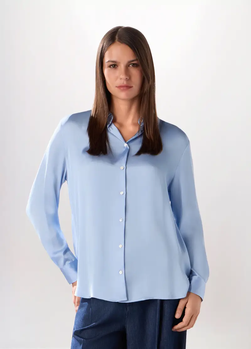 Upim, Camicia In Raso Donna, Azzurro chiaro, Taglia: XS