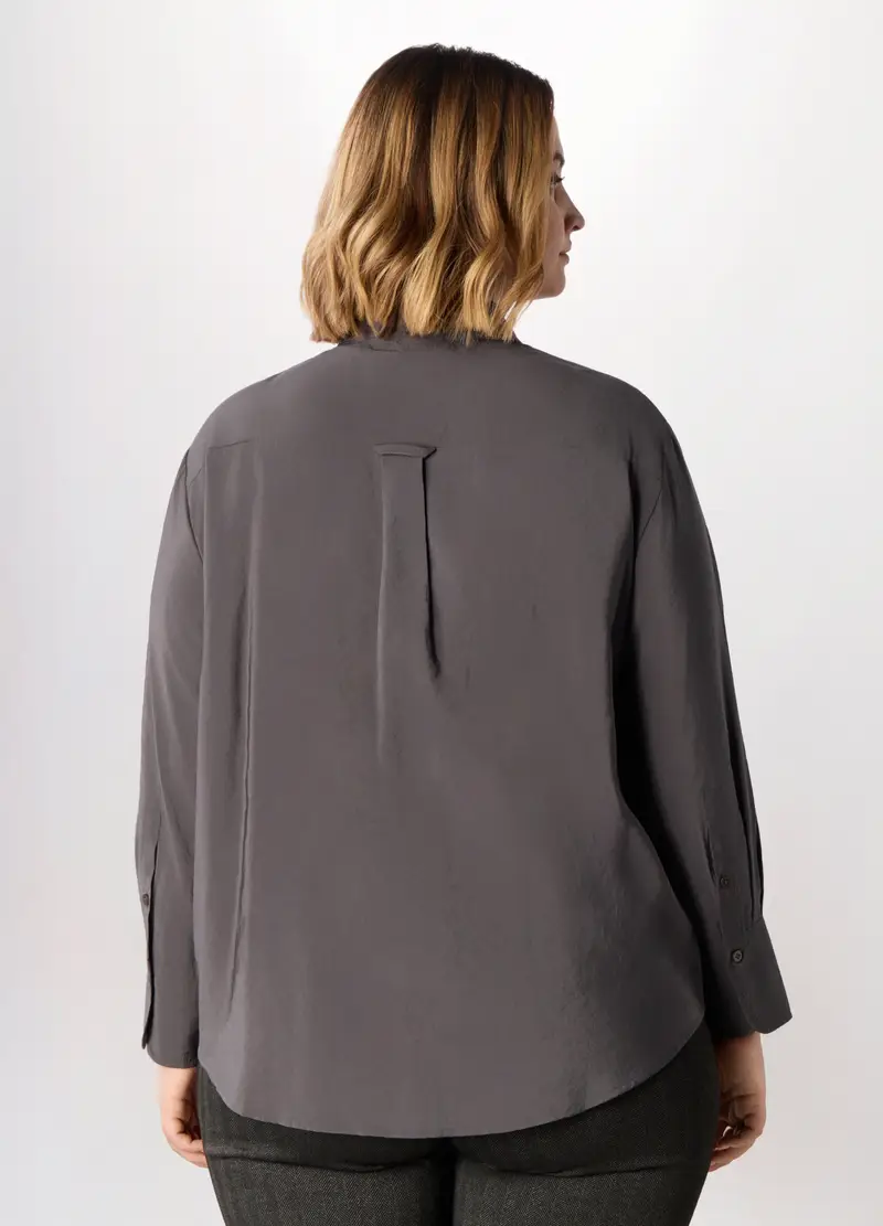 Camicia In Viscosa Donna Curvy, Grigio cenere miniatura 2