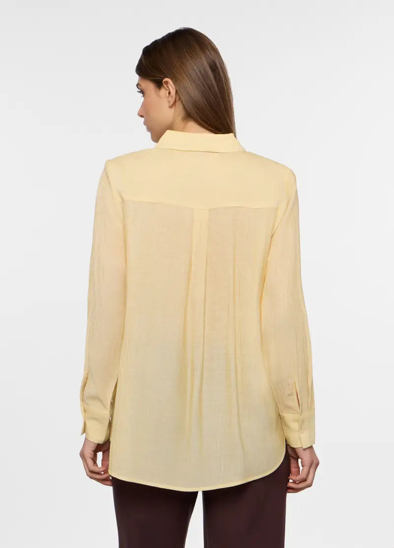 Camicia Misto Viscosa Donna, Giallo chiaro miniatura 2