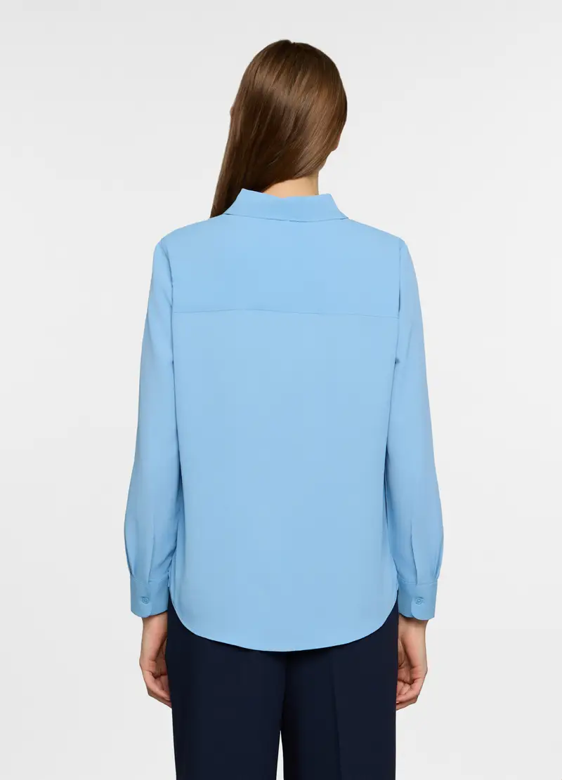 Camicia Regular Fit Con Colletto Alla Francese Donna, Azzurro cielo miniatura 2