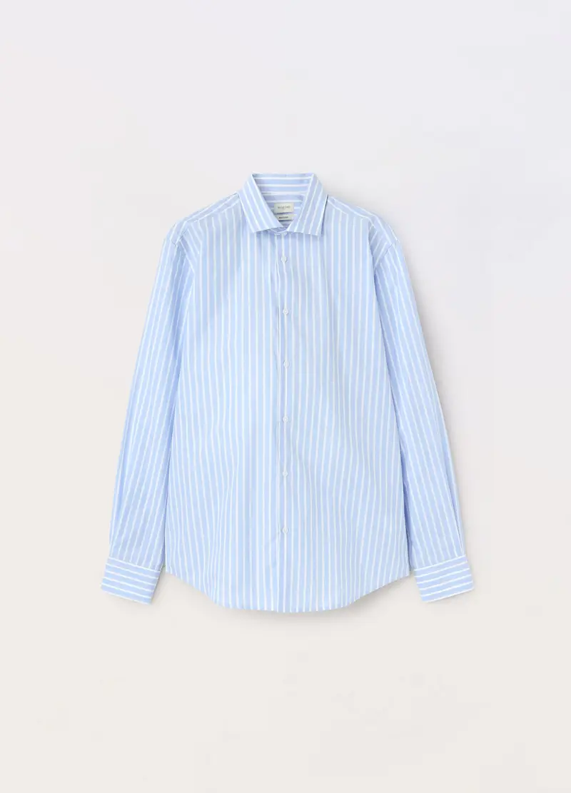 Upim, Camicia Regular Fit In Cotone A Righe Uomo, Bianco/Azzurro, Taglia: 39