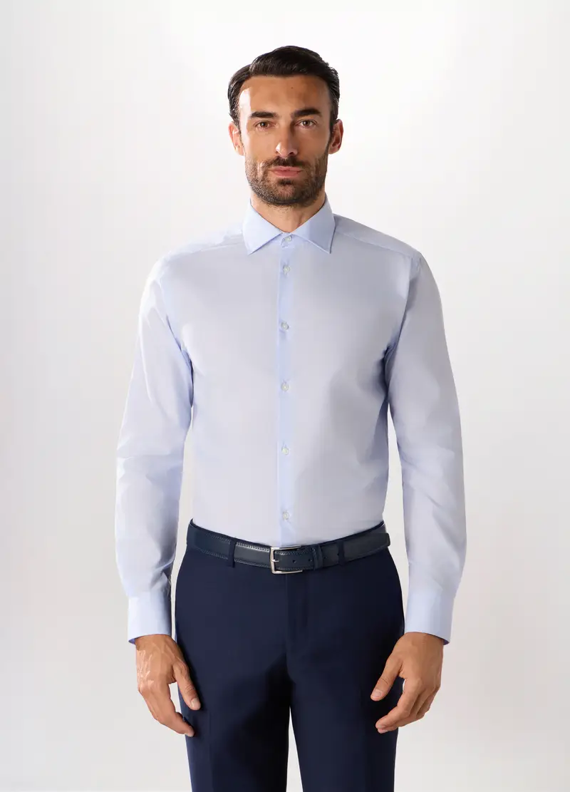 Upim, Camicia Regular Fit In Misto Cotone Uomo, Azzurro carta da zucchero, Taglia: S