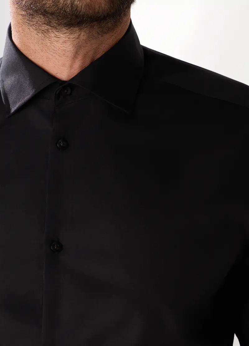 Upim, Camicia Regular Fit In Misto Cotone Uomo, Nero, Taglia: S miniatura 2